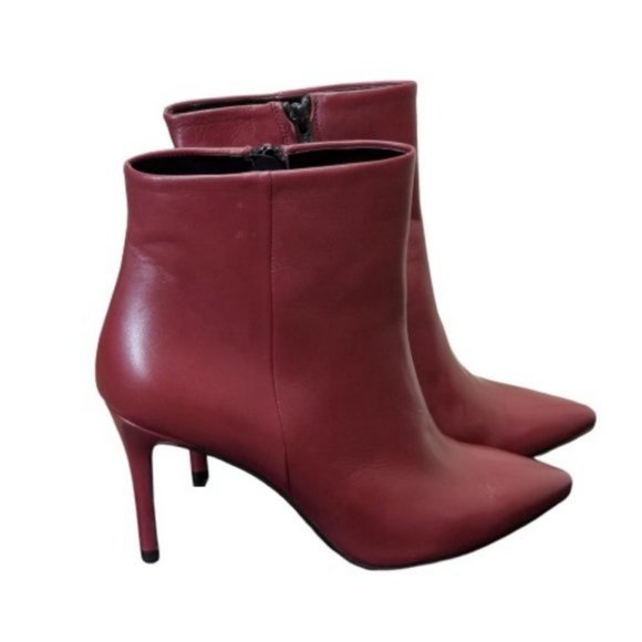 NWOT Jeremy Ho Burgundy Leather Booties - Picture 6 of 7